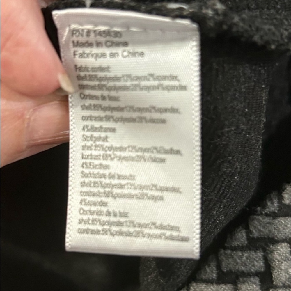 Anthropologie's Tabitha Black Gray Herringbone Te… - image 6